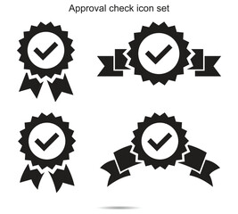 Approval check icon set