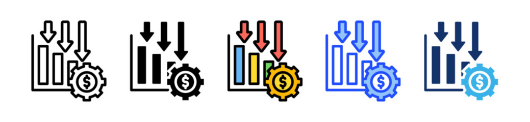 Reduce Icon Set With Multiple Style Collection