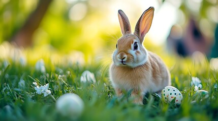 Fototapeta premium A digital entrepreneur testing Easter-themed social media posts on different platforms