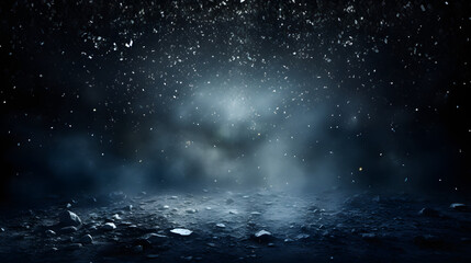 A dark, stormy night scene creating an atmosphere of mystery and intrigue with ominous clouds and shadows symbolizing hidden matter.