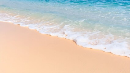 Peaceful Ocean Waves Washing Over a Pristine Sandy Beach