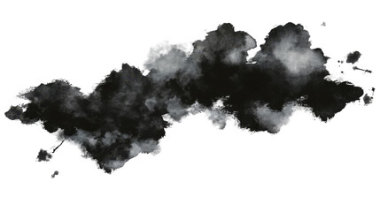 Obraz premium black cumulus cloud on white background