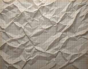 Crumpled Grid Paper - Wrinkled & Textured