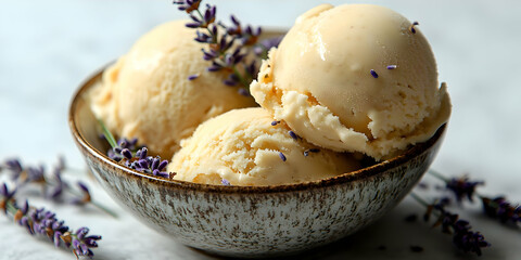 Creamy Lavender Ice Cream Bowl
