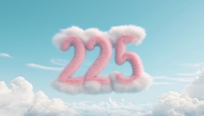 Fototapeta premium Fluffy 225 Cloud Number Sky.