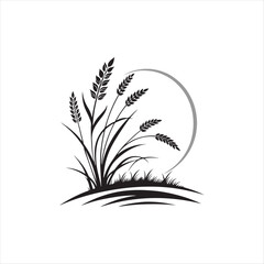 grass vector silhouette clip art illustration