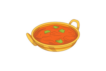 Indian Food Murgh Makhani Illustration