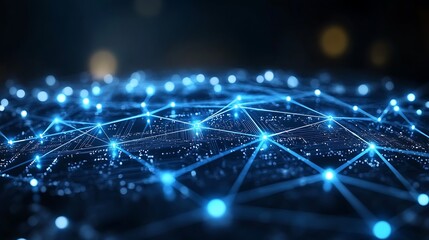 Abstract glowing network connections.