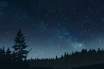 A hyper-realistic nighttime landscape featuring a clear, star-filled sky with the Milky Way prominently visible across the scene.