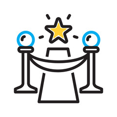 Vector multi color icon for Film barrier