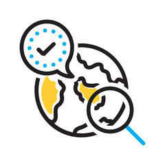 Vector multi color icon for Found