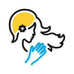 Vector multi color icon for Hair care