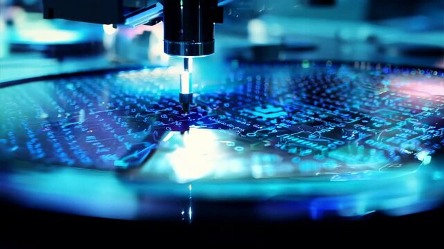 高度技術が光る半導体製造施設の自動化プロセ.