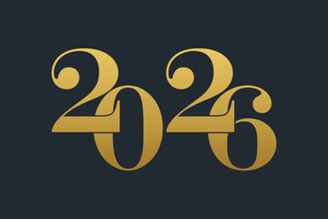 2026 years logo illustration, year design vector 