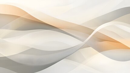 Abstract flowing layers of beige and gray create depth