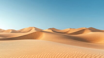 Desert Dunes Landscape Under a Clear Sky
