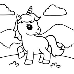 Unicorn Coloring Page