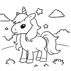 Unicorn Coloring Page