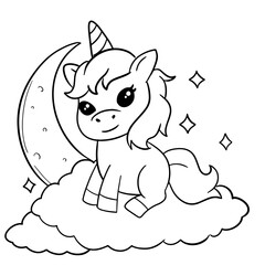 Unicorn Coloring Page