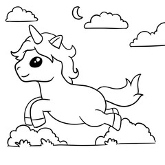 Unicorn Coloring Page