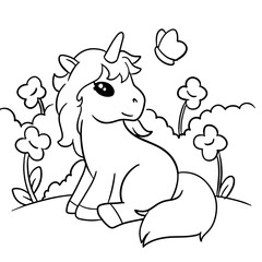 Unicorn Coloring Page