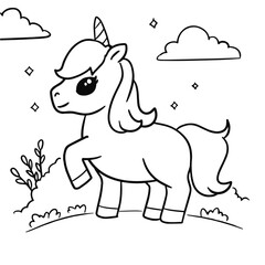 Unicorn Coloring Page