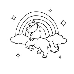 Unicorn Coloring Page