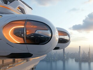 Sealant bonding panels of a futuristic floating city