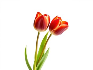 Obraz premium Vibrant Red Tulip Bouquet - High Resolution AI Photo