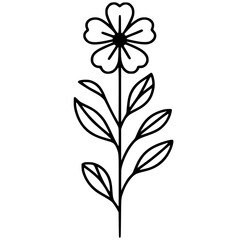 Beautiful flower sketch silhouette