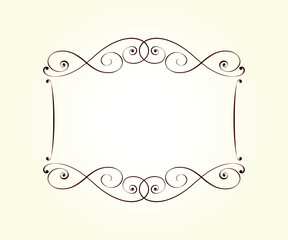 5385.eps  vintage frame with floral ornament