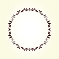 5401.eps round frame with floral elements
