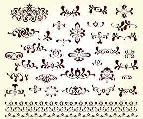 5406.eps  set of floral design elements