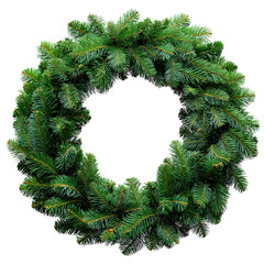 Festive Christmas Wreath with Evergreen Greenery for Holiday Decoration