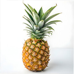 Fototapeta premium Fresh pineapple on white background