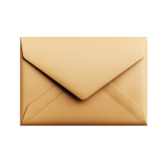 Gold Envelope Stationery: Vintage Style Business Letter Design from Top View - Elegant Mockup for Professional Communication and Brand Identity