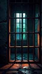 Repeating vector illustration of rusty prison cell bars , texture, cage