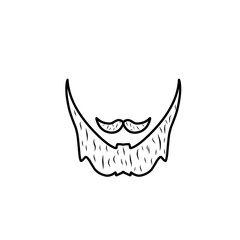 Fototapeta premium beard line illustration