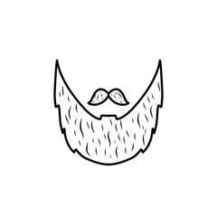 beard line illustration