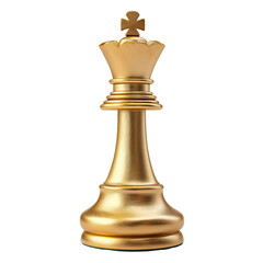 Gold Chess King Sculpture: Elegant Strategy Piece for Luxurious Board Games and Premium Decor