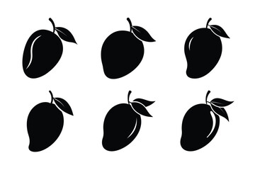 Mango – Mangifera indica silhouette vector illustration