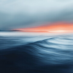 Serene Sunset Over Vast Water