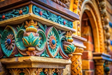 Fototapeta premium Macro Close-up of a Keystone Arch Detail - Architectural Stone Texture