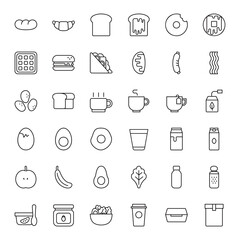Minimal Brunch Icon Set Design.