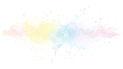 Abstract watercolor background. sun and cloud background with a pastel colored. Hand drawn abstract soft pastel watercolor background. Smooth color watercolour painting soft textured on wet white pape