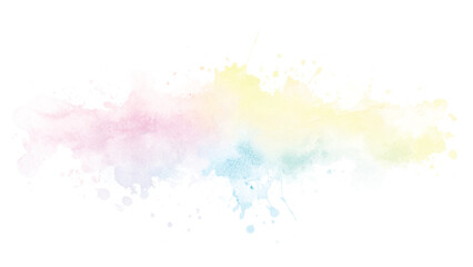 Obraz premium Abstract watercolor background. sun and cloud background with a pastel colored. Hand drawn abstract soft pastel watercolor background. Smooth color watercolour painting soft textured on wet white pape