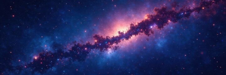 Fototapeta premium Celestial canvas with stars twinkling in darkness , universe, stars, celestial