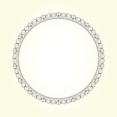 5431.eps  round frame with floral ornament