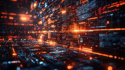 Fototapeta premium Futuristic Night Cityscape