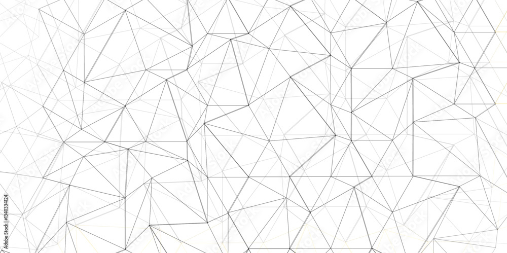 Wall mural abstract of simple gray line triangle pattern geometric background. seamless geometric polygonal rep